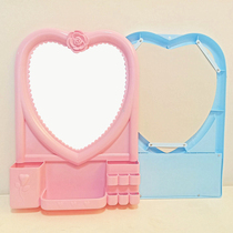 Dressing Mirror Wall-mounted Wall-mounted Carved floral washable mirror Vertical hanging home hanging towel rectangular little fresh glass mirror