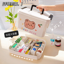 Medicine box Household small dormitory cute medicine storage first aid box Medical bag family small medicine box storage box