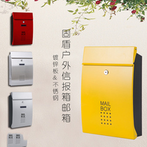 Mailbox room wall European villa outdoor rainproof waterproof household letter box Stainless steel MAILBOX MAILBOX