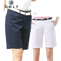 Golf shorts womens white cotton comfortable and breathable sports five-point pants GOLF pants summer slim pants