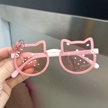 Childrens sunglasses 2022 new cute fashion tide baby glasses dont hurt eye girl anti-UV sunglasses
