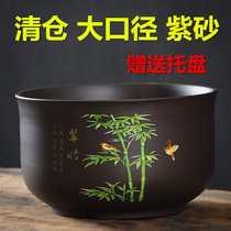 Large diameter flower pot Coarse pottery breathable new Chinese bonsai pot Purple sand ceramic special clearance large fleshy flower pot