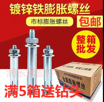 Factory direct blue and white galvanized market standard iron expansion bolt outer hexagon expansion screw long extension Bolt