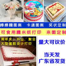 Sticky rice paper instead of printing birthday cake photos Custom digital cake photos instead of printing edible cake paper