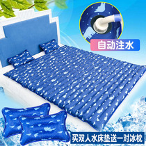 Double sofa cushion ice cushion ice cushion cooling waterbed water mat single water cushion water mattress student dormitory mat ice mattress