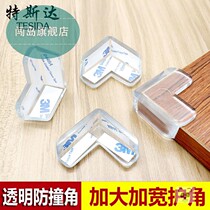Glass tea table hanging cabinet Corner Wrapping with soft rubber corner post Crashworthy Corner Guard Feet Protection Corner Kitchen Touch marble