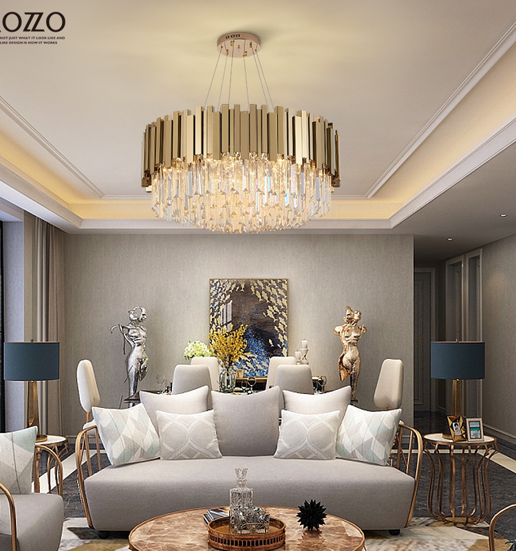 Living room chandelier 2019 new post-modern crystal dining room bedroom lamps modern simple luxury style lighting