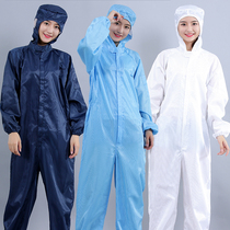 Anti-static clothing Dust-proof one-piece work clothes Mens spring dust-free hooded clothing Spray paint Womens food clothing clean clothing electrostatic clothing