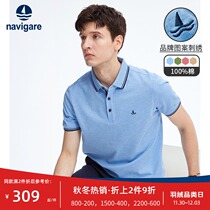Navigare Italian sailboat men polo shirt short sleeve 2021 summer new cotton casual pineapple shirt