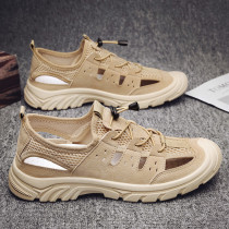 Sandals Men Outwear Summer 2022 New Tide Men Genuine Leather Outdoor Sports Baotou Non-slip Casual Beach Shoes
