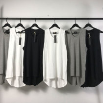 FOG MAIN LINE FEAR OF GOD BASE VEST MENS FASHION INS INSIDE AND OUTSIDE WEAR HIP-HOP HIGH STREET IRREGULAR SLEEVELESS T-shirt