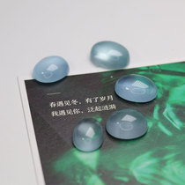 Yuxin jewelry pure natural gem sea blue ice transparent body can be customized 18K inlaid pendant HLB02