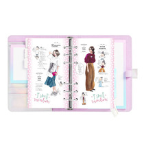 INS net red powder pink wave point A6 loose-leaf hand account inner page stand-in core color blank student stationery new product