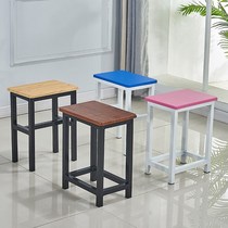 Solid wood stool chair color Square stool dining bench plastic stool student bench training stool home high stool folding stool