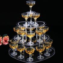 Thickened acrylic champagne tower fashion durable ornaments new birthday hotel party champagne tower easy to clean wine tower