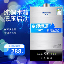Hemisphere balanced gas water heater 13 liters for domestic natural gas thermostatic gas water heater 16 litres of zero cold water