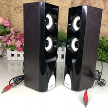 电脑低音炮左右卫星付机音箱木质高音无源小喇叭5 1环绕副机音响