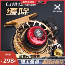 Hasta slow-down self-arrangement raft wheel with magnetic metal micro-lead raft fishing wheel with relief front valve wheel bridge raft wheel