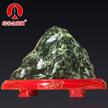 Natural jade home decoration ink jade corner backing stone office living room accessories indoor and outdoor size