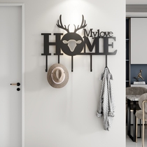 Light lavish cap hanging hanger clothes hook free from punching into the door rear clothes hook creative wall-mounted creative deer head Xuanguan doorway