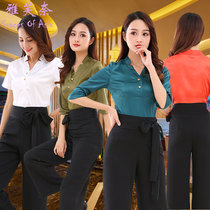 Yafenai technician overalls female 2021 new reflexology foot bath temperament suit health beautician spa clothing