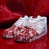  (Customer appreciation)AF1 sneakers custom blood splashing discovery field theme DIY graffiti hand-painted basketball shoes