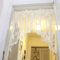 European style pastoral Butterfly finished window screen lace triangle curtain half curtain kitchen bedroom curtain curtain curved curtain