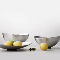 Nordic ins style export German light luxury creative fruit plate fruit basket zero food basin 18-10 food grade stainless steel