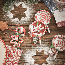 going home cute PVC lollipop hanging Christmas tree DIY ornaments decoration Christmas candy small pendant