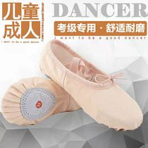 Childrens dance shoes girls soft-soled shoes canvas cats paws adult professional ballet shoes meat color dancing shoes