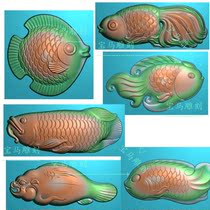 Carp pendant JDP goldfish carved picture fish pendant jade carving picture small fish pendant pendant pendant pendant computer carving