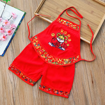 Baby red belly cotton summer five poison childrens belly protection Childrens thin section Ox baby red pocket