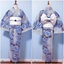 Jialing kimono Japanese kimono bathrobe women traditional style cotton fabric Japanese travel photo kimono