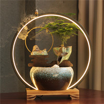 Creative living room desktop hanging pot flowing water ornaments Zen small Tianpot store Feng Shui opening housewarming gifts