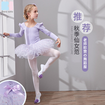 Children's Dance Clothing Chinese Dance Dance Skirt Body Clothing Ballet Skirt Long Sleeve Girls' Dance Training Dress Spring and Autumn