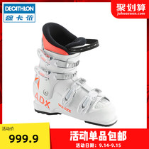 Decathlon childrens double board skis boys and boys warm and adjustable ski boots ski equipment KIDK