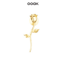 Oak rose three-dimensional flower Rod brooch female high-grade PIN