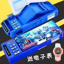 Deformation Diamond Cryptography Pencil Case Male Elementary School Boy Nursery School Children Pen Bag Deformation Automatic 12 3rd Year Boys Little Boy Lead Pencil Case Boy Multifunction