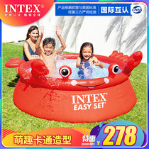 INTEX Children inflatable swimming pool Baby Paddling pool Thickened indoor outdoor children baby folding pool