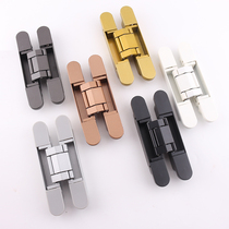 YIBAILII three-dimensional adjustable concealed hinge invisible door golden concealed hinge outside door hidden cross hinge