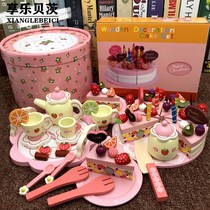 Girl New Years birthday gift simulation cake young childrens wooden Chile house kitchen Princess toy