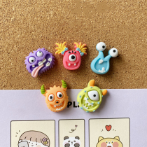 5 Creative spoof Little Monster pushpins Cork nail felt Cork photo wall classroom board layout decoration