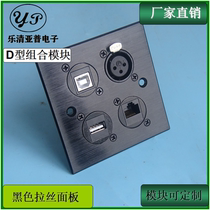 Customized D-type module Internet phone HDMIUSB metal shielded cabinet Cnon 86 panel multimedia socket
