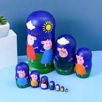 Russian jacket 20 floors Card piggy Piggy Cartoon Cute 10 Floors Clear Cabin Gift Puzzle Toy Girl