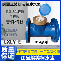 EMECO 014 screw wing type full liquid seal flange cold water meter LXLY-E industrial large diameter flange cold water meter