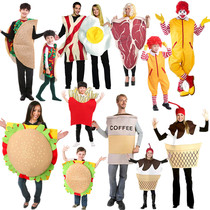 Halloween food show costume fast food clown fries steak Mexican cake egg bacon burger ice cream