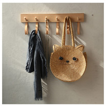 Solid Wood hook wall decoration adhesive hook creative entrance coat rack clothing store wall wooden hanger coat hook