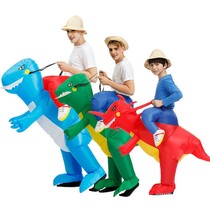 Dinosaur inflatable suit dinosaur inflatable clothes Christmas clothing inflatable dinosaur clothes children children adults sitting on a card