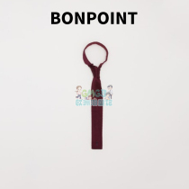  Italy Bonpoint 2021 autumn and winter new Bordeaux red childrens tie W01BDIKN0101