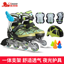 Americas Lion Skates Children Adjustable Full Suit Beginners Male majors Professional Wheels Skating for Mens Little Children
